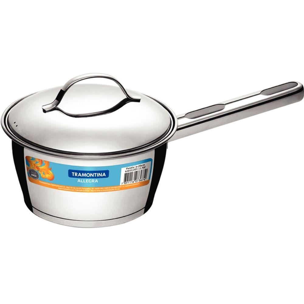 Panela Com Tampa Tramontina Allegra Inox 16Cm - 3
