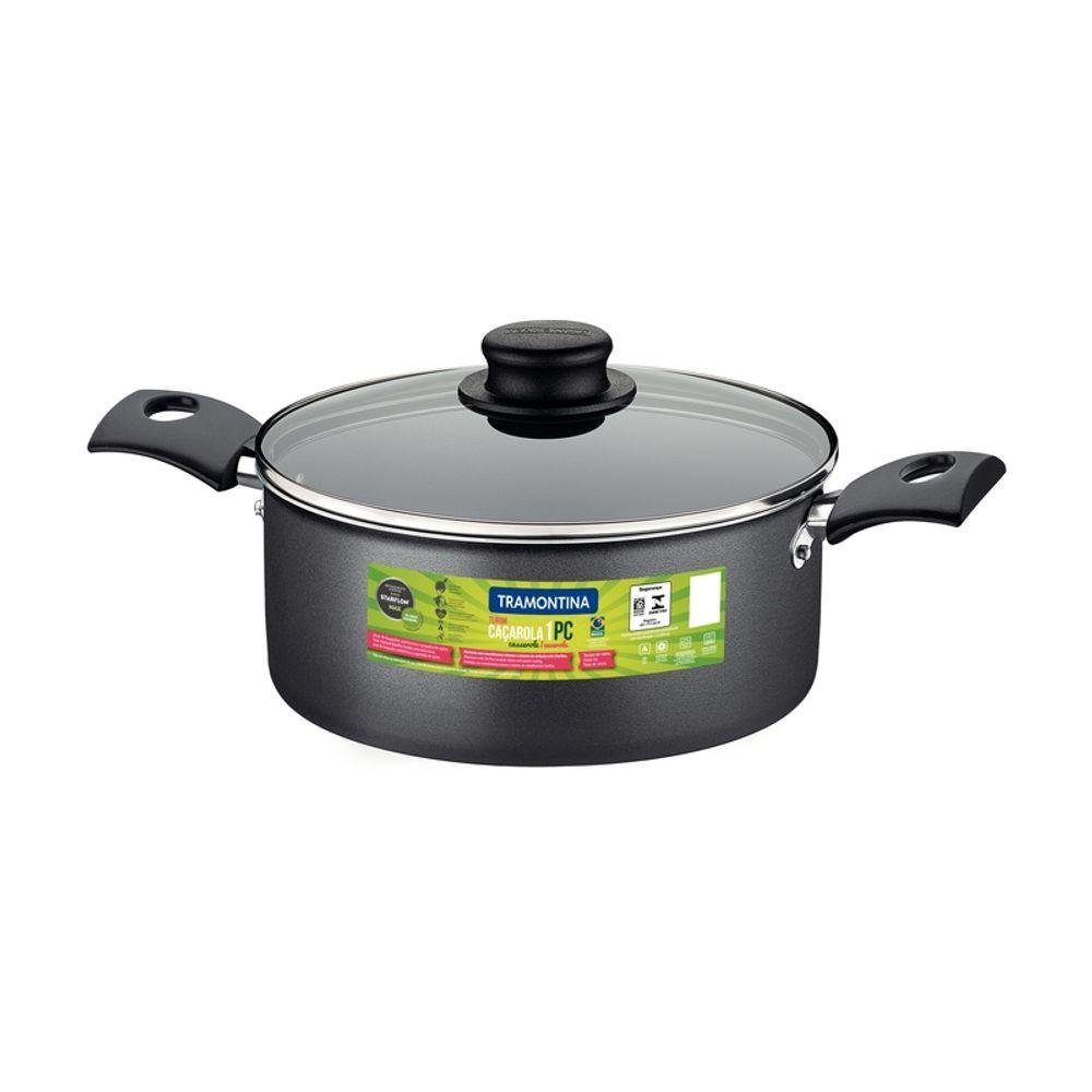 Caçarola Tramontina Turim Antiaderente Chumbo 22cm 3,7L - 3