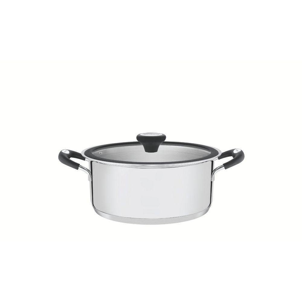Caçarola Rasa Tramontina Solar Inox com Fundo Triplo 20 cm 2,9L - 1