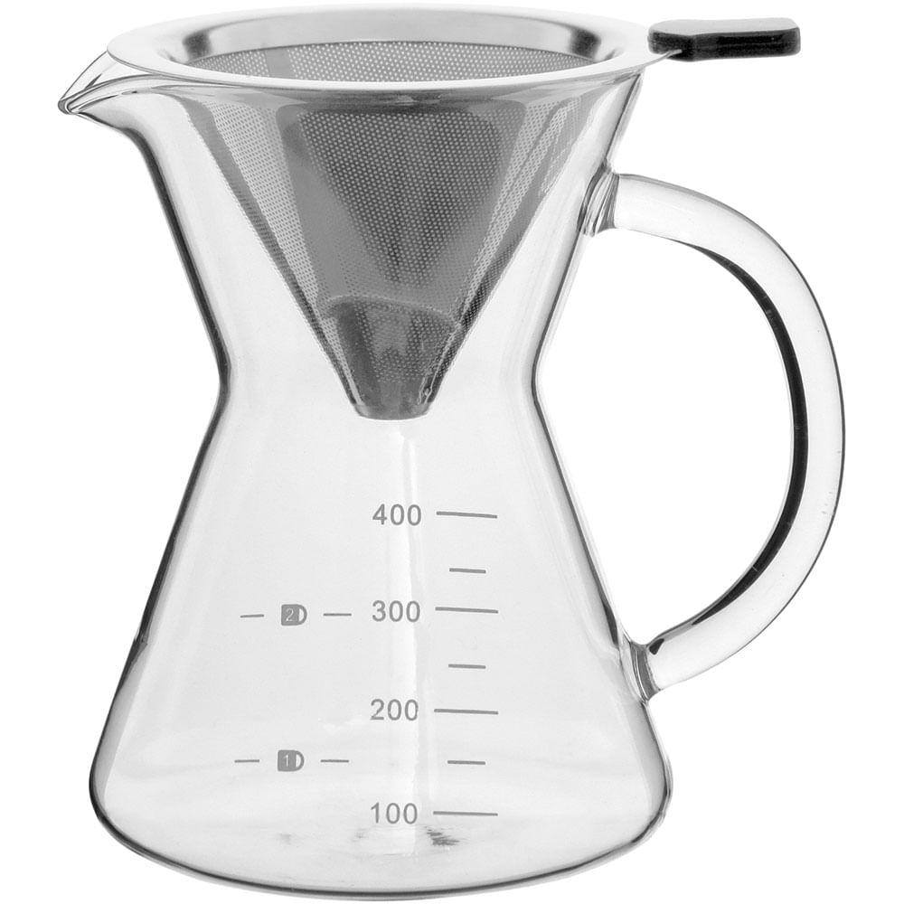 Cafeteira Filtro Borosilicato Transparente 400Ml Kanne Com 14X10X16Cm - 1