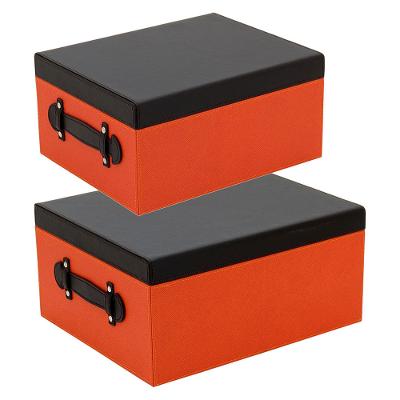 Caixa Organizadora Sintético Lara Home E Co Lolytte 17X35X29Cm 2 Peças