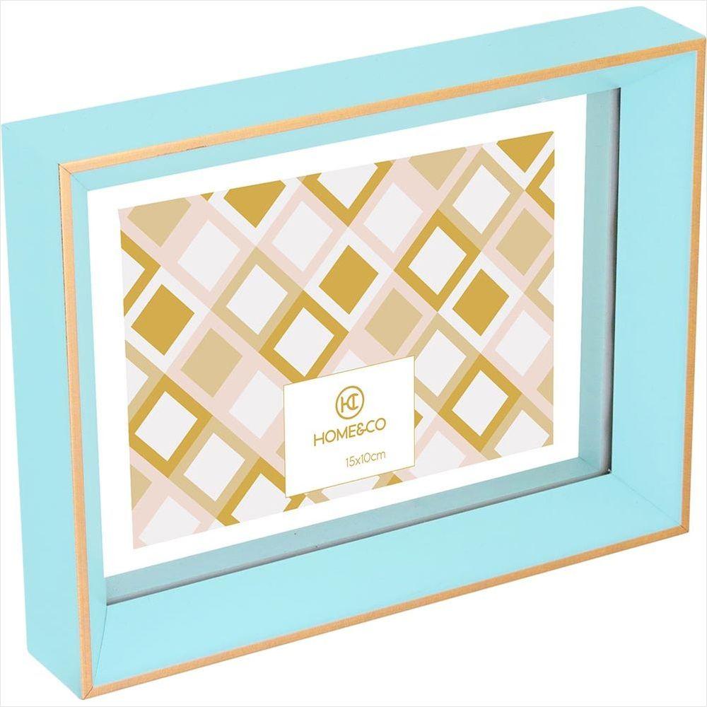 Porta-Retratos Plástico Azul 15x10 Home&Co Pasteur 23x17x4cm - 1