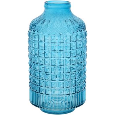 Garrafa Decorativa Vidro Azul Aimez 31X16X16Cm