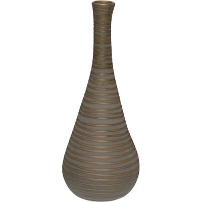 Garrafa Decorativa Cerâmica Bronze Andros 35X14X14Cm
