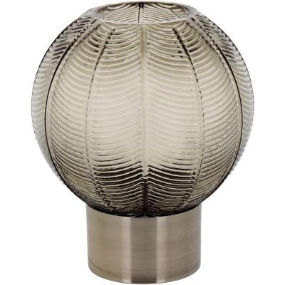 Vaso  Vidro Cinza 21x21x21Cm Gs