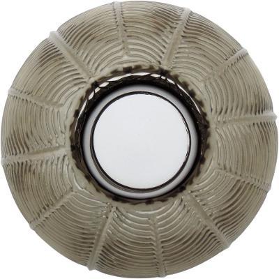 Vaso  Vidro Cinza 21x21x21Cm Gs