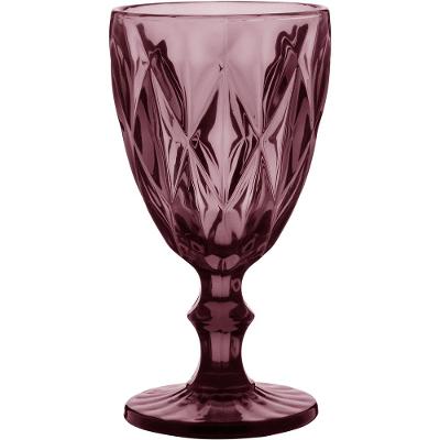 Taça Água Vidro Rosa 320 ml 6 Peças
