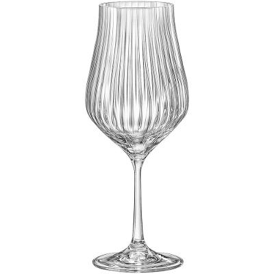 Taça Vinho Bohemia Tulipa Opticic 450 ml Cristal 6 Peças