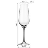 Taça Champanhe Bohemia Lida Cristal 220 ml 6 Peças - 3