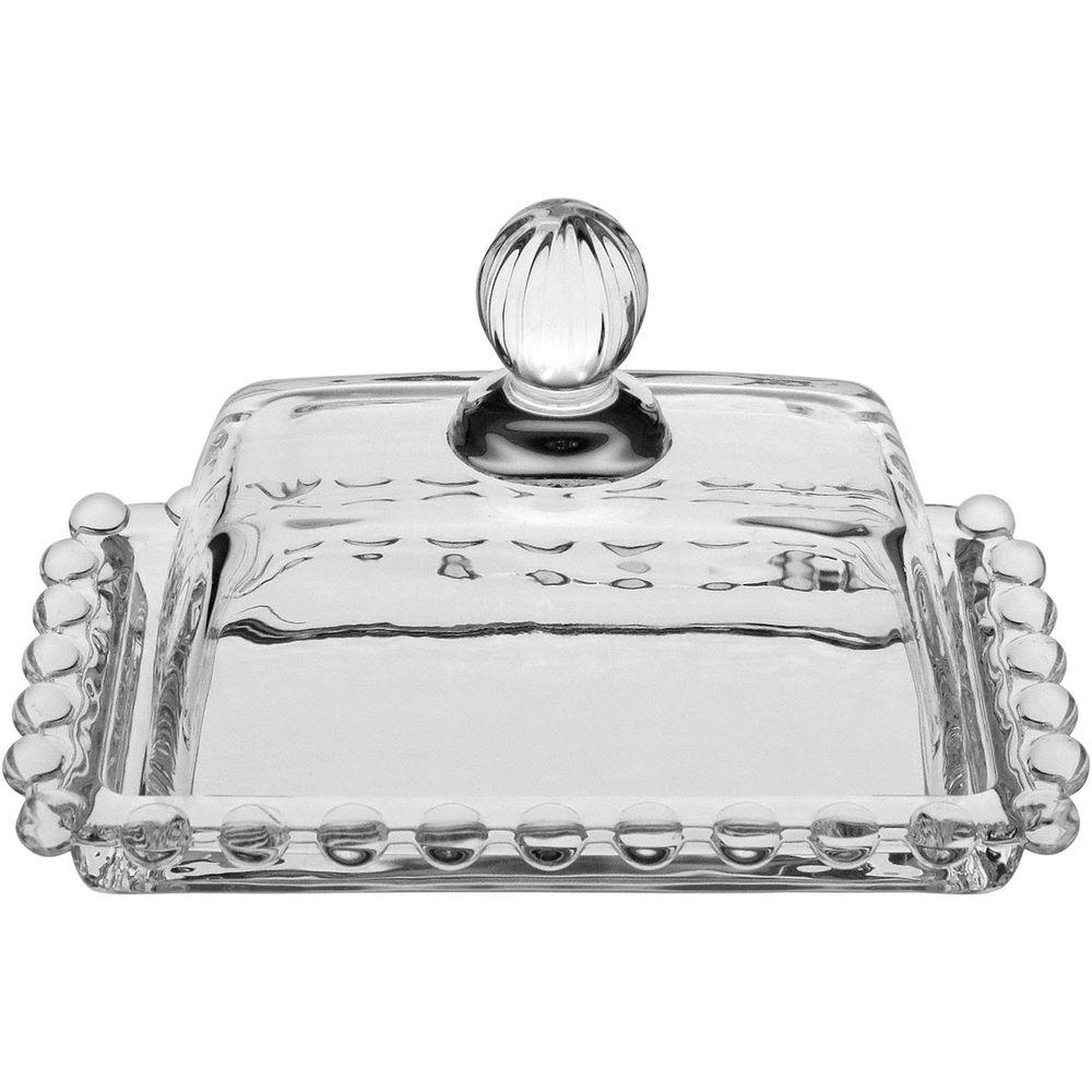 Manteigueira Vidro 8 x 14 x 9 cm Transparente - 1