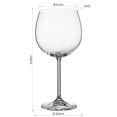 Taça Vinho Bohemia Natalia Maxima Cristal 570 ml 6 Peças