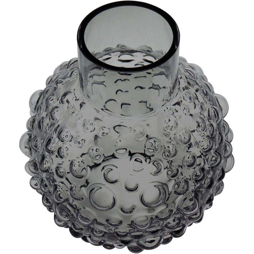 Vaso Vidro Cinza 18 x 16 x 16 cm - 2