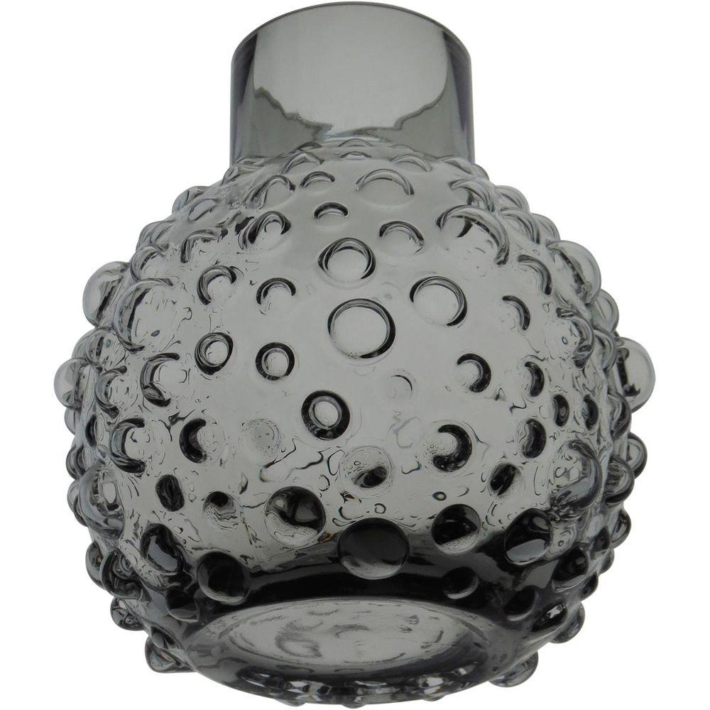 Vaso Vidro Cinza 18 x 16 x 16 cm - 3