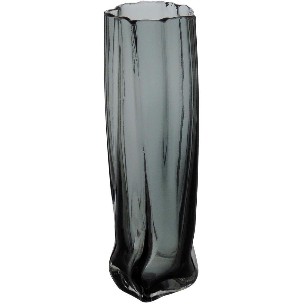 Vaso Vidro Cinza 30 x 15 x 10 cm - 3