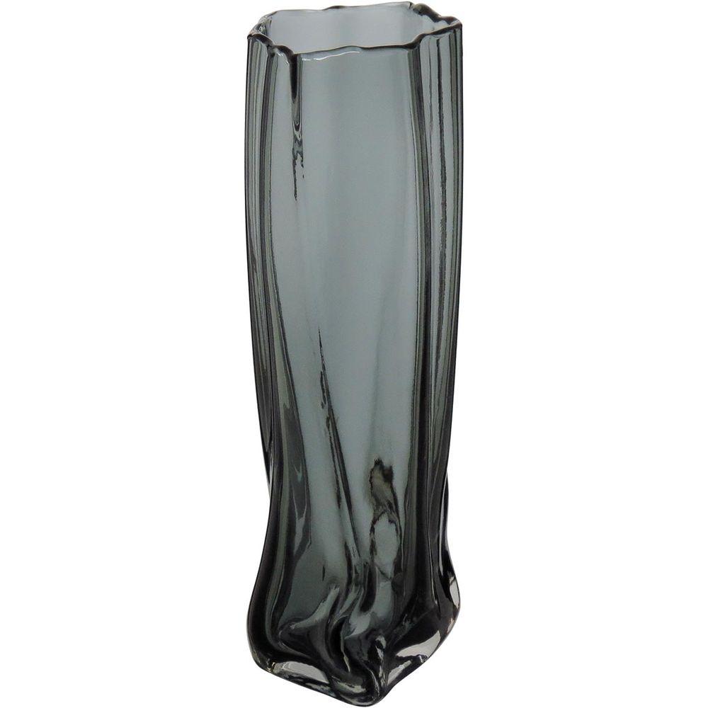 Vaso Vidro Cinza 30 x 15 x 10 cm - 7