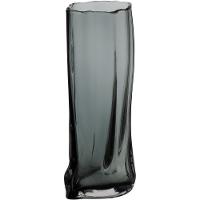 Vaso Vidro Cinza 30 x 15 x 10 cm