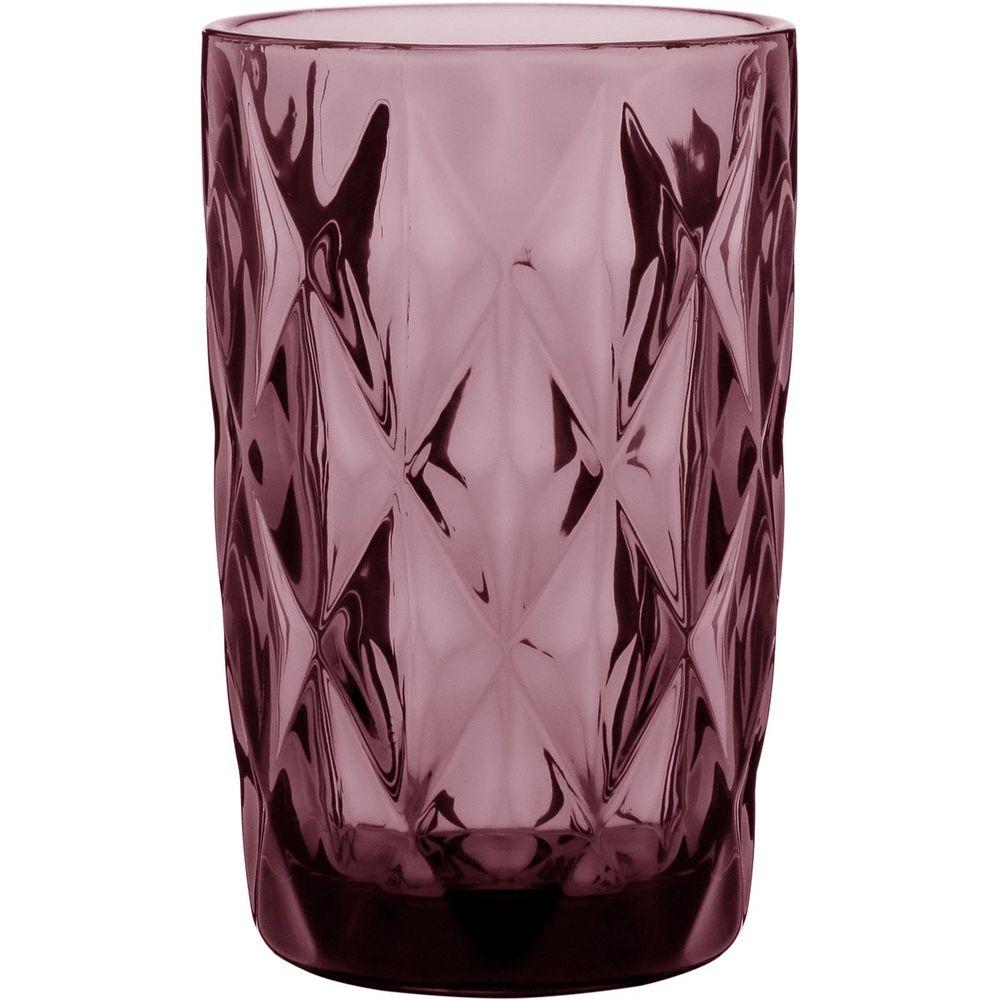 Copo Long Drink Vidro Rosa 370 ml 6 Peças - 1