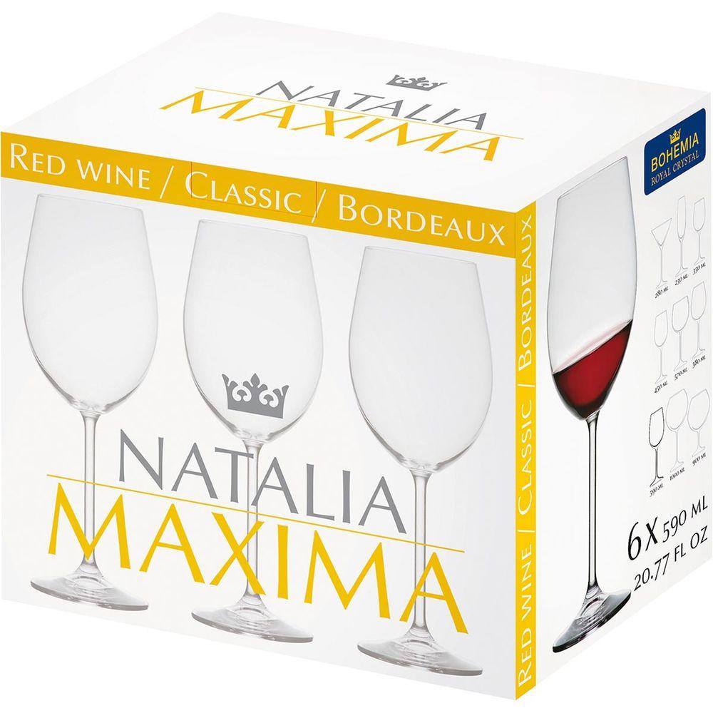 Taça Vinho Bohemia Natalia Maxima Cristal 590 ml 6 Peças - 2