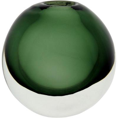Vaso 14X12X12Cm Vidro Verde Gs