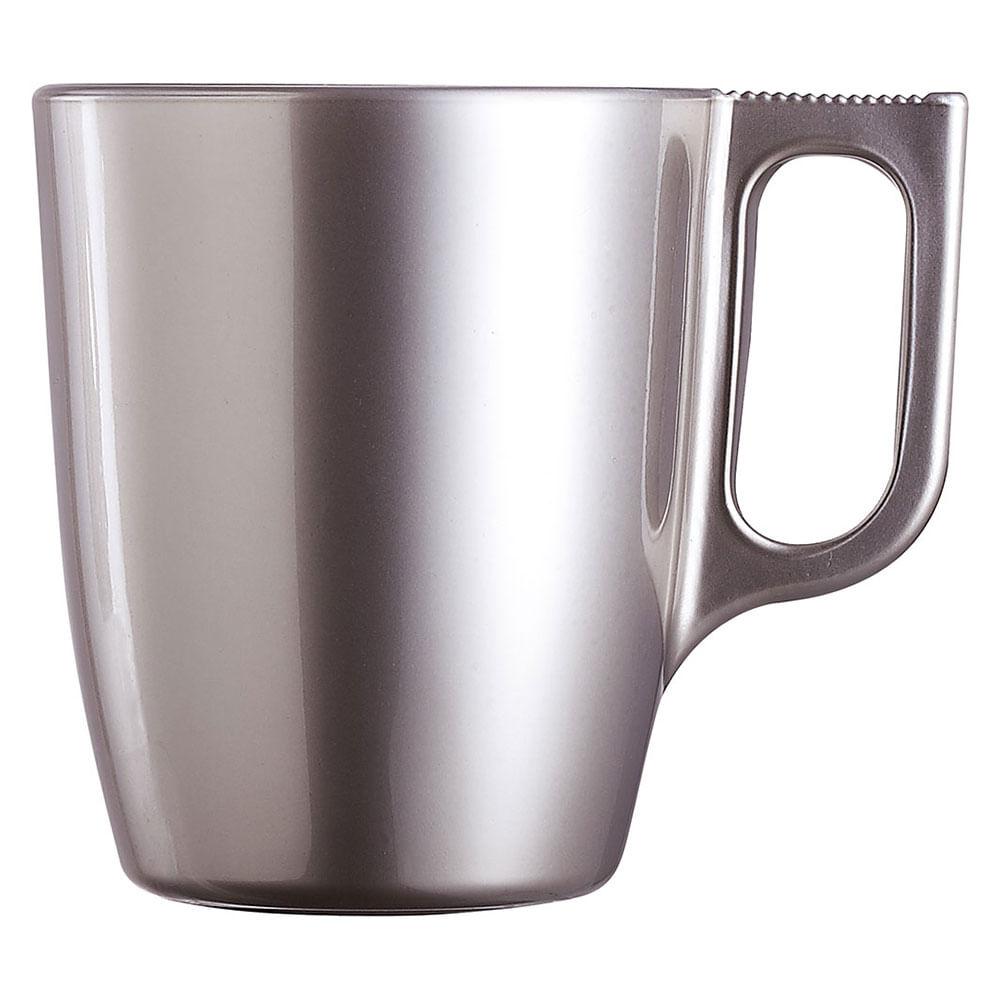 Caneca Vidro Prata 250Ml Luminarc Flashy 9X8X8Cm - 1