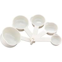 Jogo Medidores Copos Plástico Branco 5Peças Gs - 1