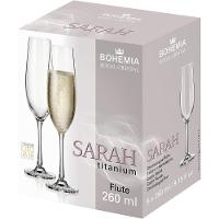 Taça Champanhe Bohemia Sarah Cristal 260 ml 6 Peças - 2