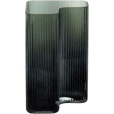 Vaso  Vidro Azul 24x20x20 Cm Gs