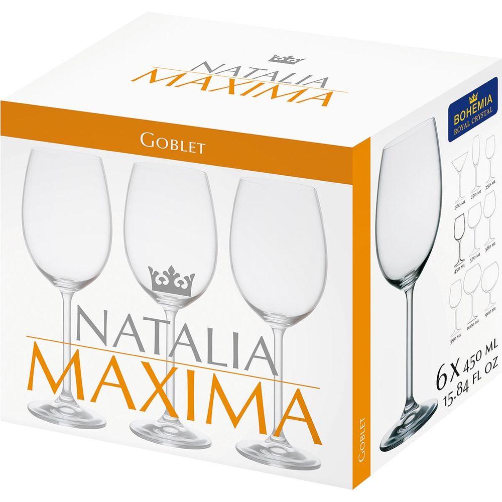 Taça Vinho Bohemia Natalia Maxima Cristal 450 ml 6 Peças - 2