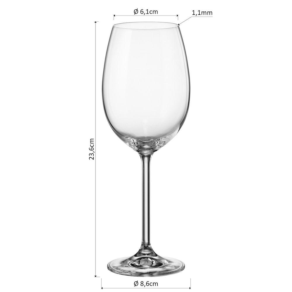 Taça Vinho Bohemia Natalia Maxima Cristal 450 ml 6 Peças - 3