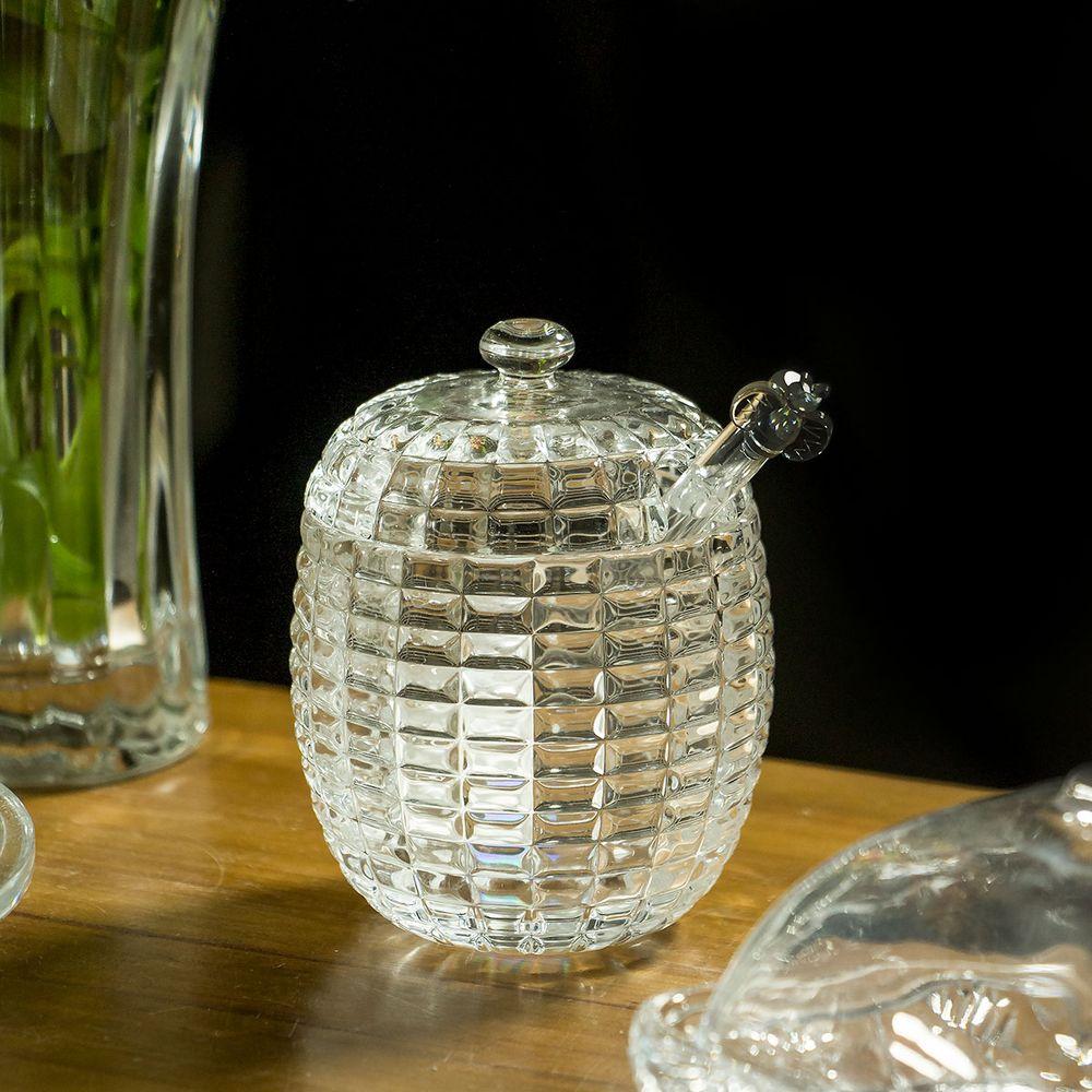 Meleira Com Colher Vidro Transparente 170 ml - 7