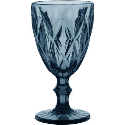 Taça Água Vidro Azul 320 ml 6 Peças