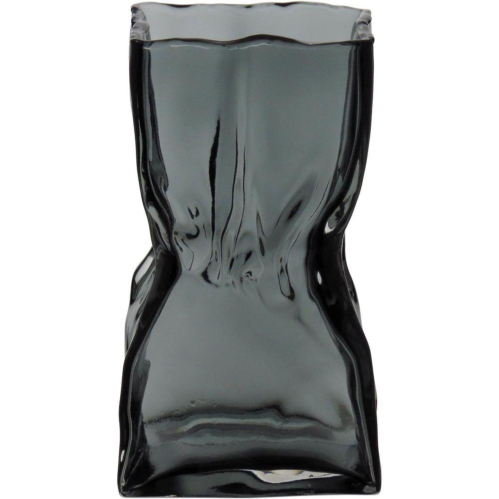 Vaso Vidro Cinza 24 x 14 x 11 cm - 1