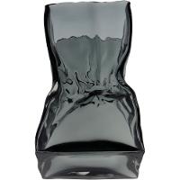 Vaso Vidro Cinza 24 x 14 x 11 cm