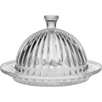 Queijeira Vidro Transparente Com Tampa 13 x 20 x 20 cm