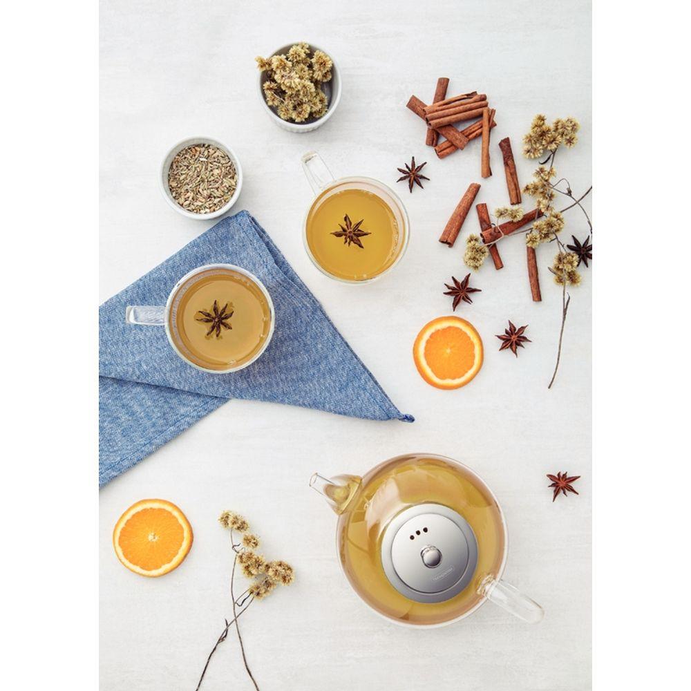 Bule Em Vidro Com Tampa Aco Inox 1L Tramontina - 2