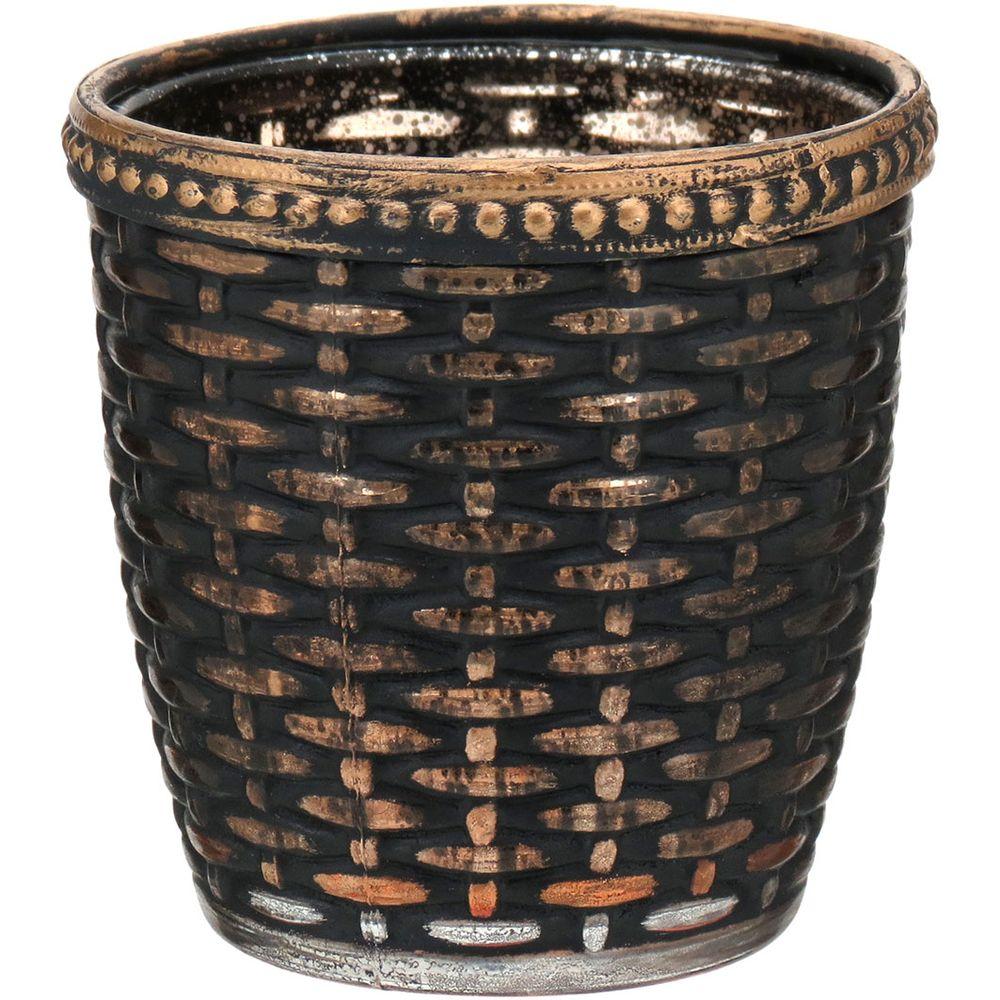 Castiçal Metal Bronze Temple 8X8X8Cm - 1