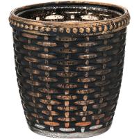 Castiçal Metal Bronze Temple 8X8X8Cm - 1