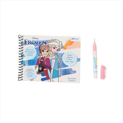 Livro Mágico Colorir Frozen Etitoys Reutilizável