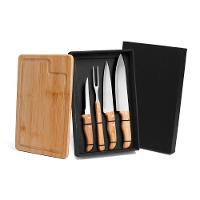 Kit Para Churrasco Em Bambu/Inox - 5 Pçs Welf - 1