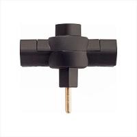 Plugue T 2P 10A/250V Preto - 1