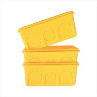 Caixa de Embutir 4X4 Amarela - 2