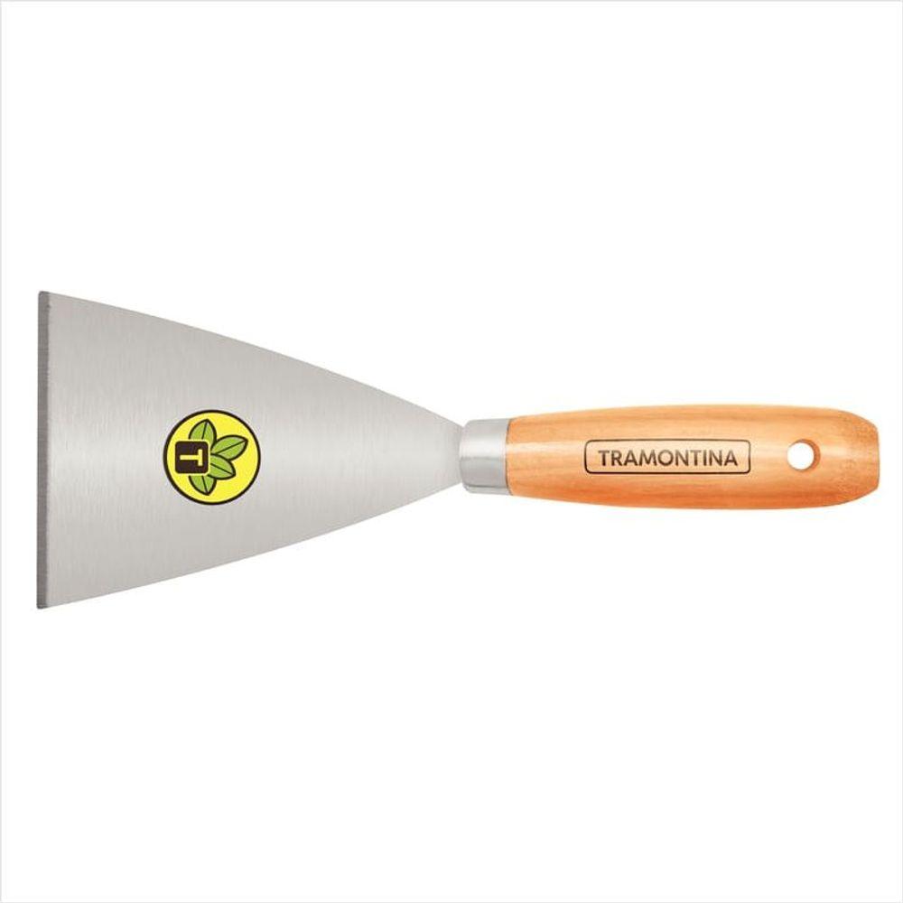 Espatula Rigida 10Cm Com Cabo Madeira Tramontina - 1