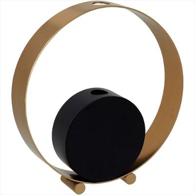 Vaso de Metal 26x25x5cm Dourado