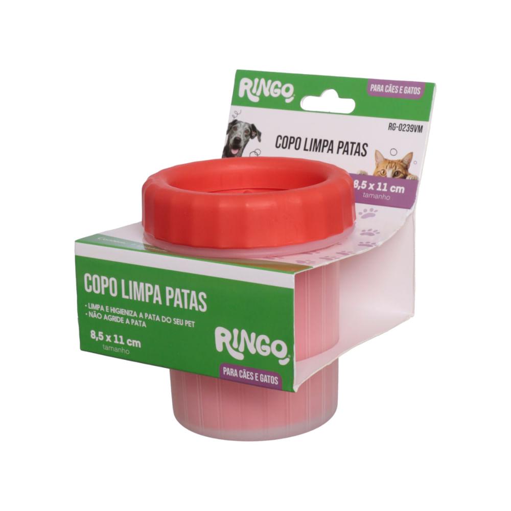 Copo Limpa Patas para Cães e Gatos Vermelho 11cm - 2