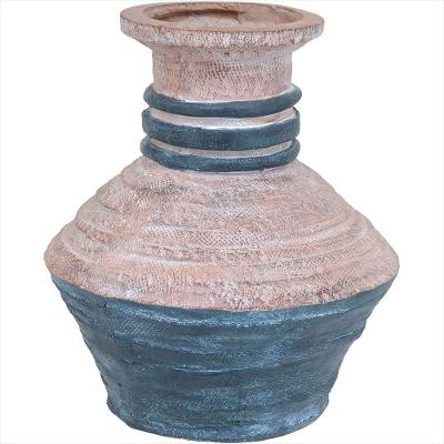 Vaso de Resina 38x33x33cm Cinza - Cinza