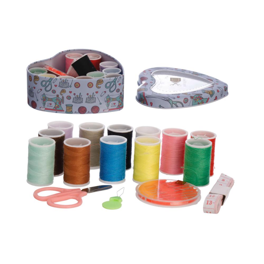 Kit de Costura Estojo Lata Cora - 26 Peças - Western - 2