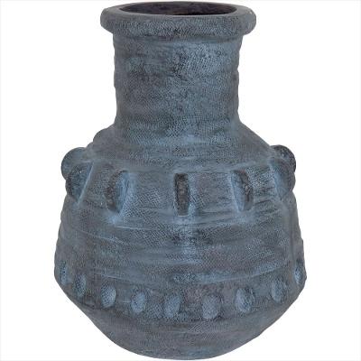 Vaso de Resina 50x37x37cm Cinza