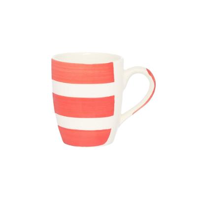 Caneca de Cerâmica Faixas Rosa 300 ml