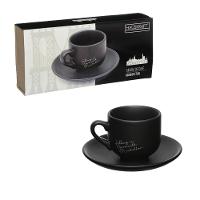 Xícara Café Manhattan Hauskraft Preto 90 ml 6 Peças - 1