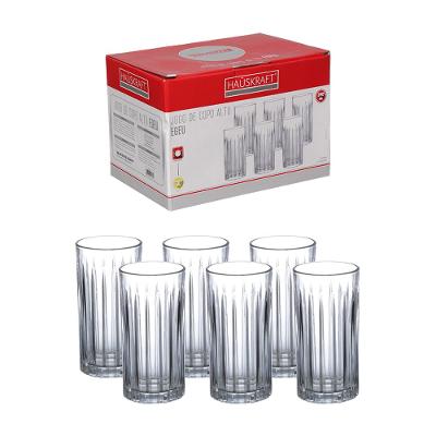 Copo Long Drink Vidro Egeu Hauskraft 390 ml 6 Peças